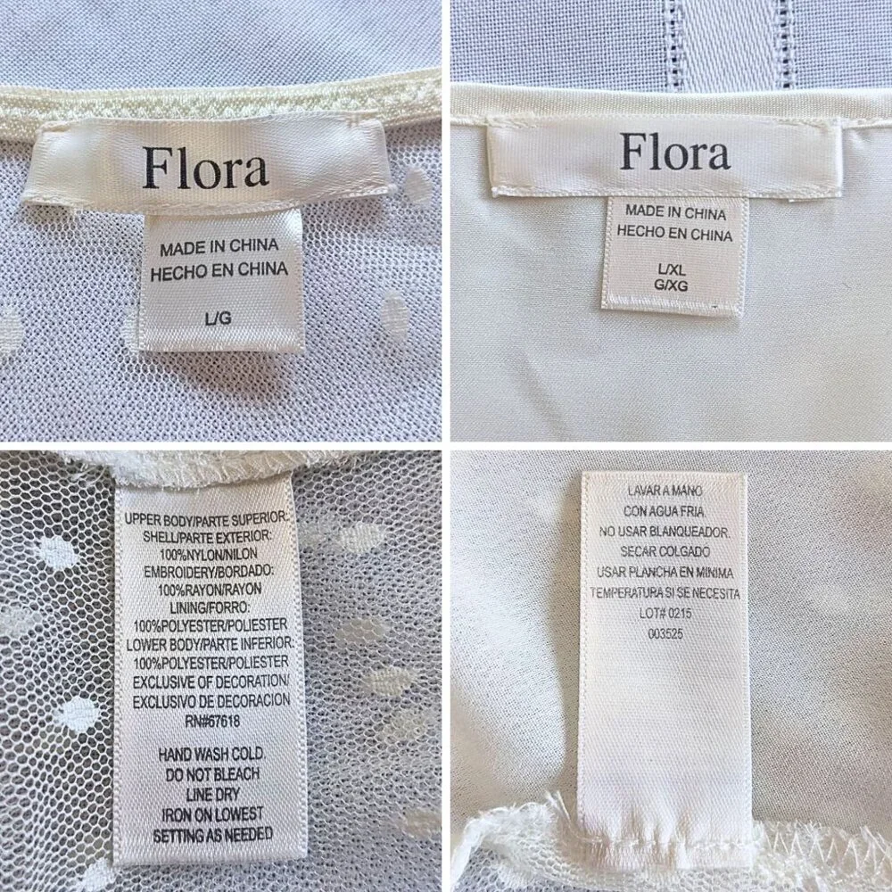 BHLDN FLORA NIKROOZ Ivory Showstopper Charmeuse Long Gown & Robe Bridal Set Sz L - Picture 4 of 10